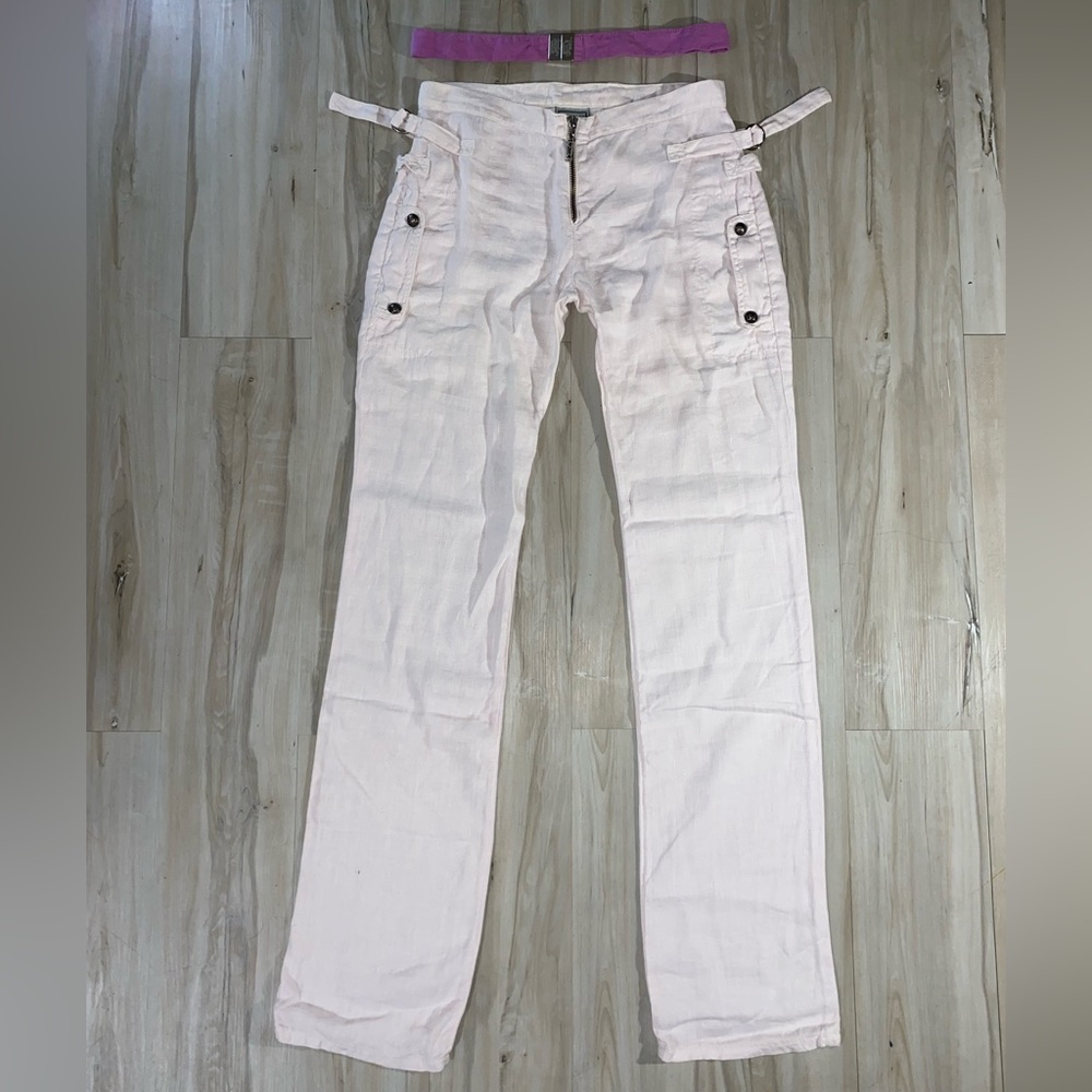 Pink Linen Versace Pants